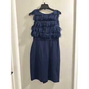 🔴Eva Franco Navy Sheath sleeveless dress‎ size 6